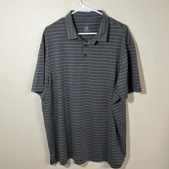C9 by Champion Polo Shirt Grey with Purple Stripes XXL - Picture 1 of 2